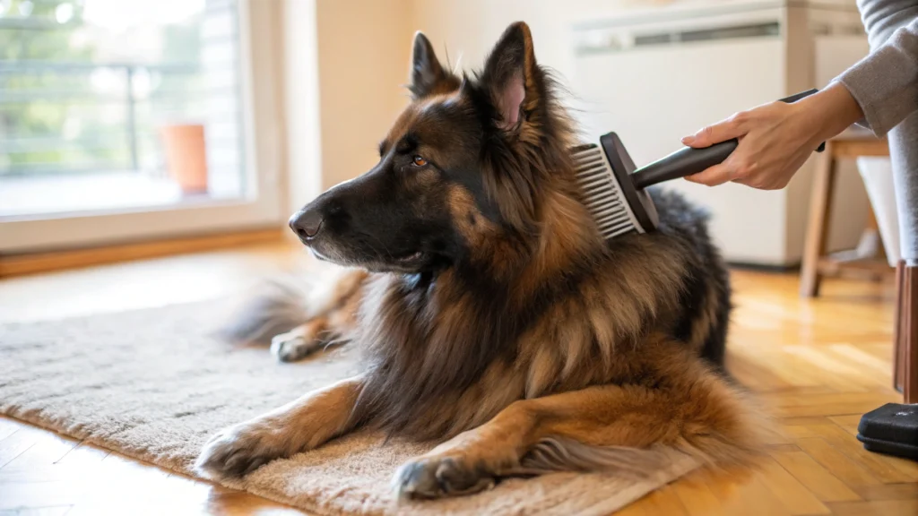 long haired german shepherd