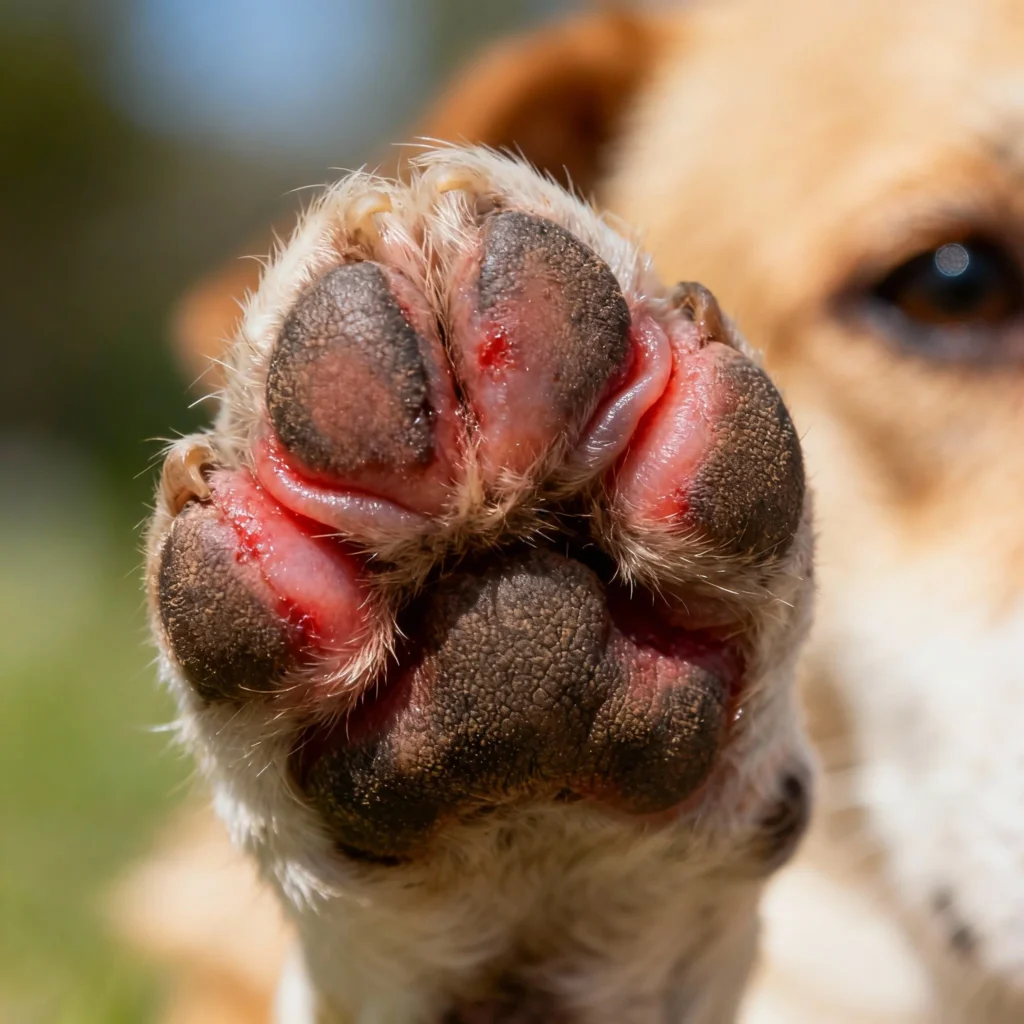 dog paw yeast infection