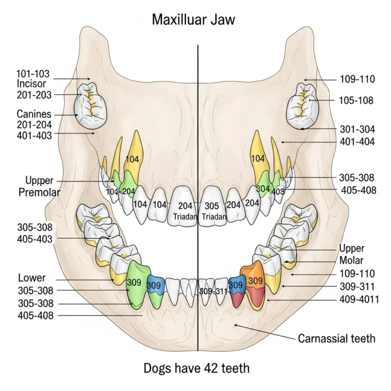 Dog teeth diagram